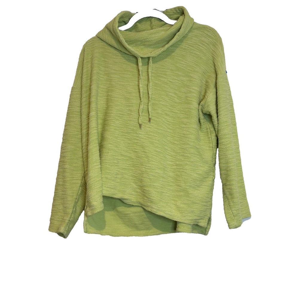 Jones of NY sz M lime green cowl neck casual textured sweater/shirt #1763